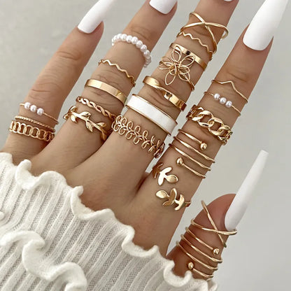 Enamel Accent Knuckle Rings set